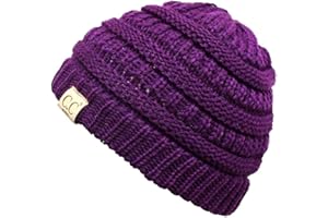 Funky Junque Kids Beanie Toddler Girls Boys Ribbed Knit Children’s Winter Hat Skully Cap