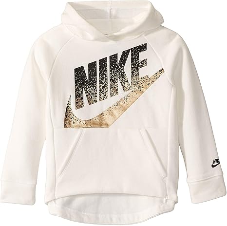 Amazon Nike ナイキ キッズトレーナー パーカー スウェット Sportswear Metallic Spray Logo Pullover Tunic Hoodie Toddler Little Kids Sail 6 Little Kids 6歳 並行輸入品 トレーナー パーカー 通販
