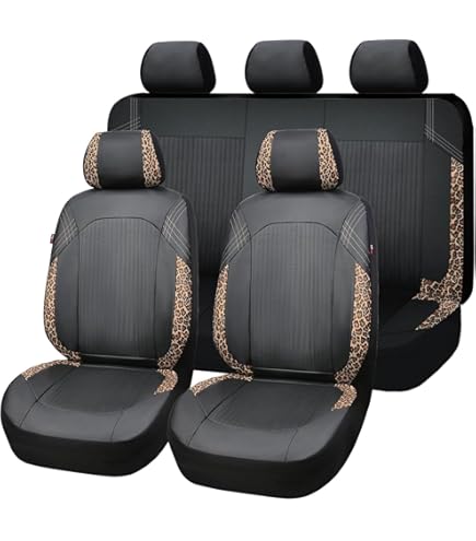 Binienty Luipaard Print Autostoelhoezen - 2 Stuks Universeel Voor Auto, SUV En Truck