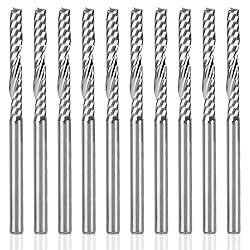 HQMaster CNC Router Bit 10 Pack 1/8” Shank Spiral