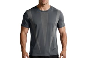 T Shirts for Man Short Sleeve Tops Quick Dry Breathable Running Athletic Workout Tee Sports Crew Neck Gym Blouses