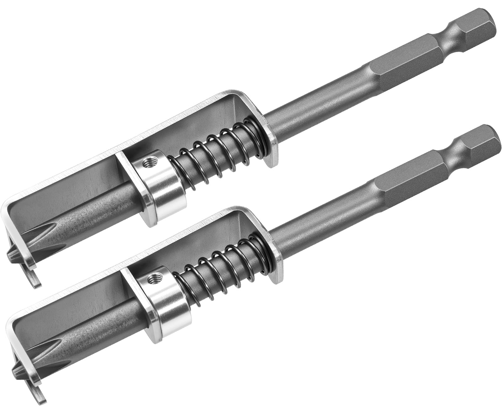 Photo 1 of 2 Pcs Spring-loaded Screw Holder Bit, Anti-drop Screwdriver Bit, Single-Hand Operation Bit Holder for Electricians, Mechanics, DIY Home Repair, Universal Screw Retaining Tool