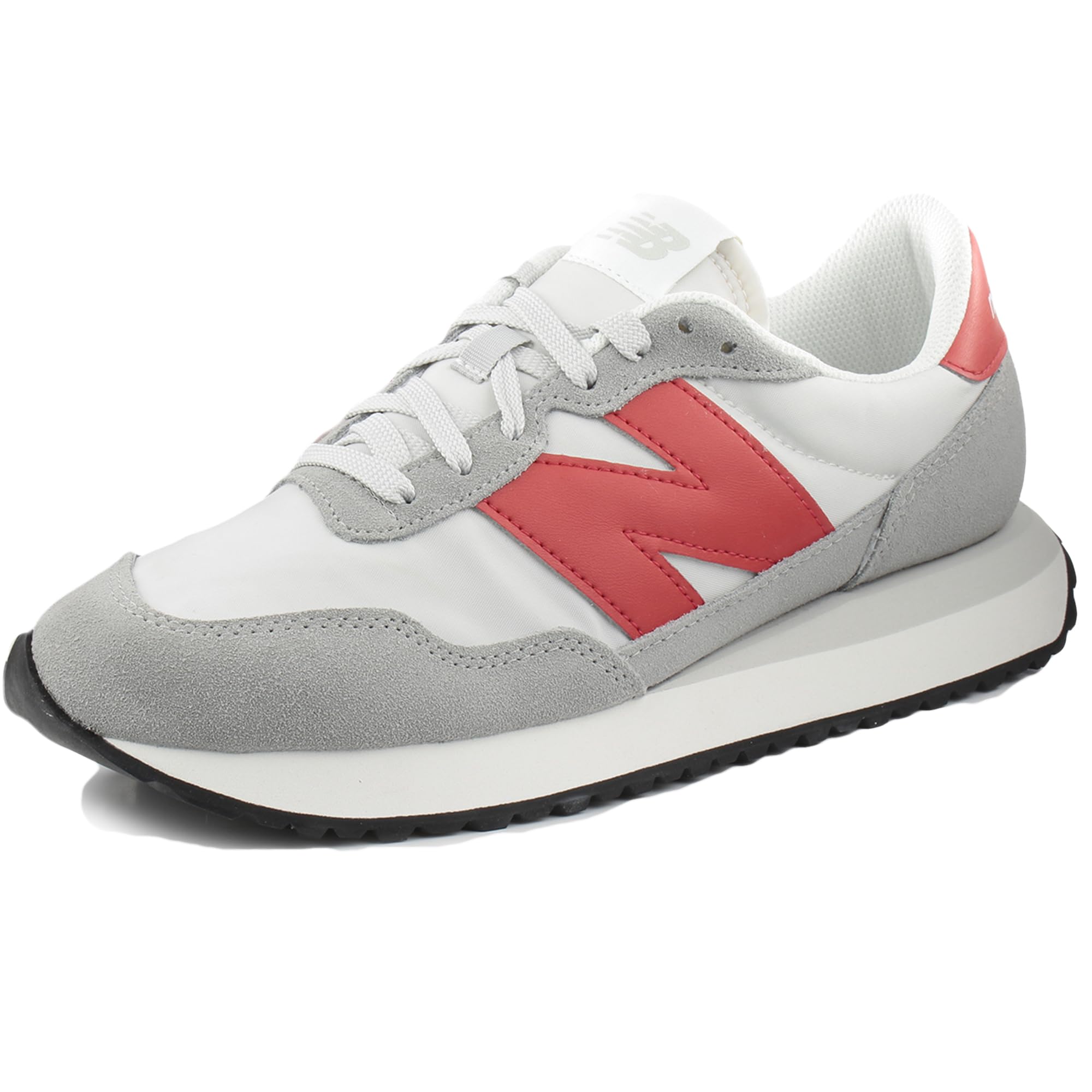 New Balance Men's 237 V1 Sneaker, Concrete/Grey Matter/True Red, 8 Image