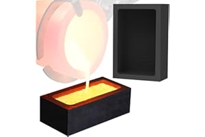 7.5KG CANALHOUT Graphite Ingot Mold Casting Tool, Casting Melting Tool, Used for Refining Gold, Silver, Copper, Aluminum, Brass (6 x 4 x 2 Inch)