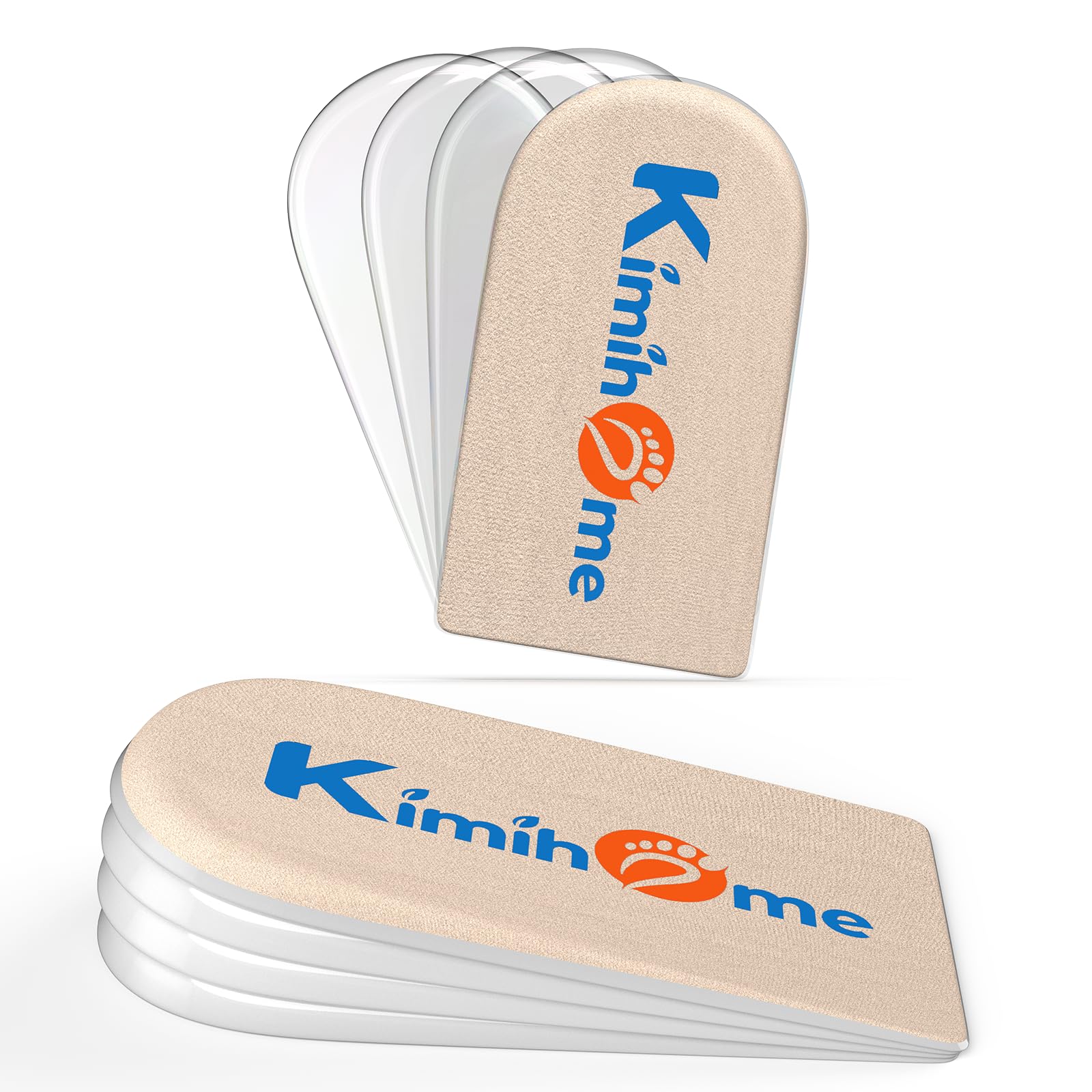 Adjustable Orthopedic Shoe Lifts Inserts - Kimihome Upgrade Height Increase Insoles, Gel Shoe Heels Inserts for Leg Length Discrepancies (4 Layers,Size L)