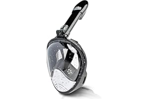 I Clique Ocean LINE Full Face Snorkel Mask - Diving Set Tube Anti-Fog Anti-Leak Design - Waterproof Case Phone Earplugs - Act