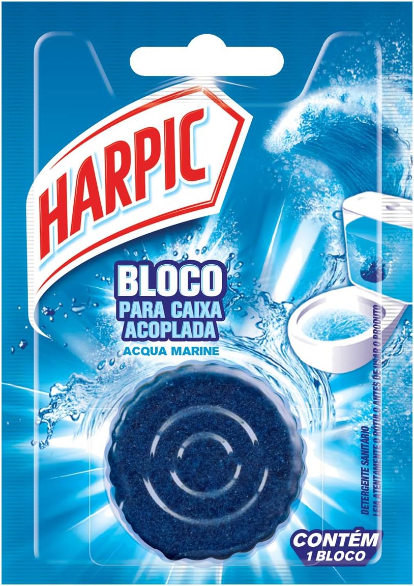 6 unidades - Bloco Sanitário Para Caixa Acoplada Harpic Fresh, 1 unidade