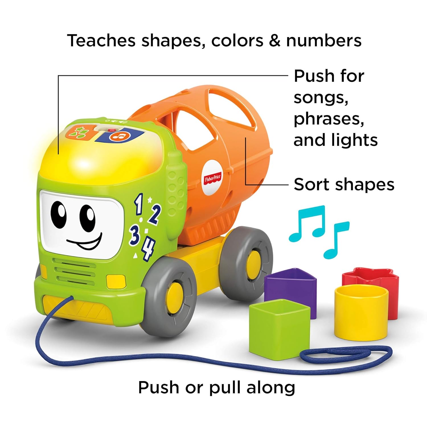 Musical Push Toy for Baby FisherPrice GGV33 Sort and Spill Learning Truck