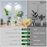 Garpsen Grow Lights Dual-Head Full Spectrum LED Plant Lights with Stand view 7