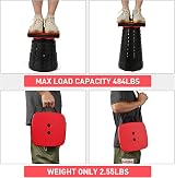 LUXJET Collapsible Stool 484lb Load Capacity Portable Camping Folding Stool view 4