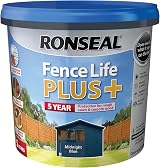 Ronseal Fence Life Plus Midnight Blue 5L 5 Year All Weather Protection view 5