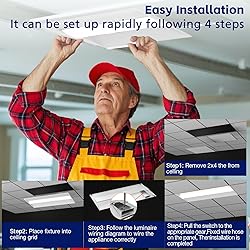 YPII 48Pack 2x4 FT LED Center Basket Troffer