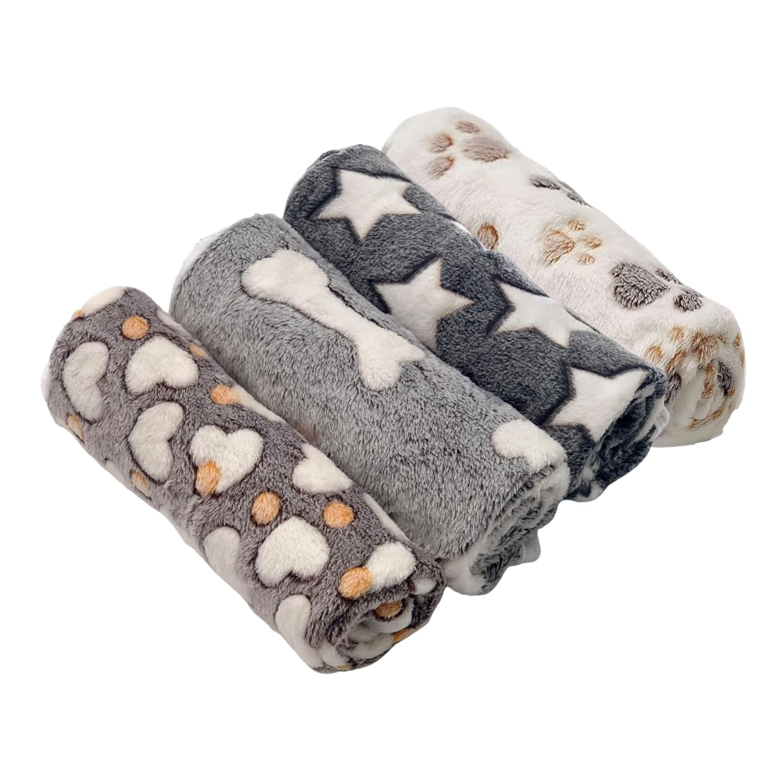 ZQuintuplian 4Pcs Pet Blanket - Washable Dog Blankets for Small Dogs & Cats, Puppy Sleeping Mat for Indoor Use