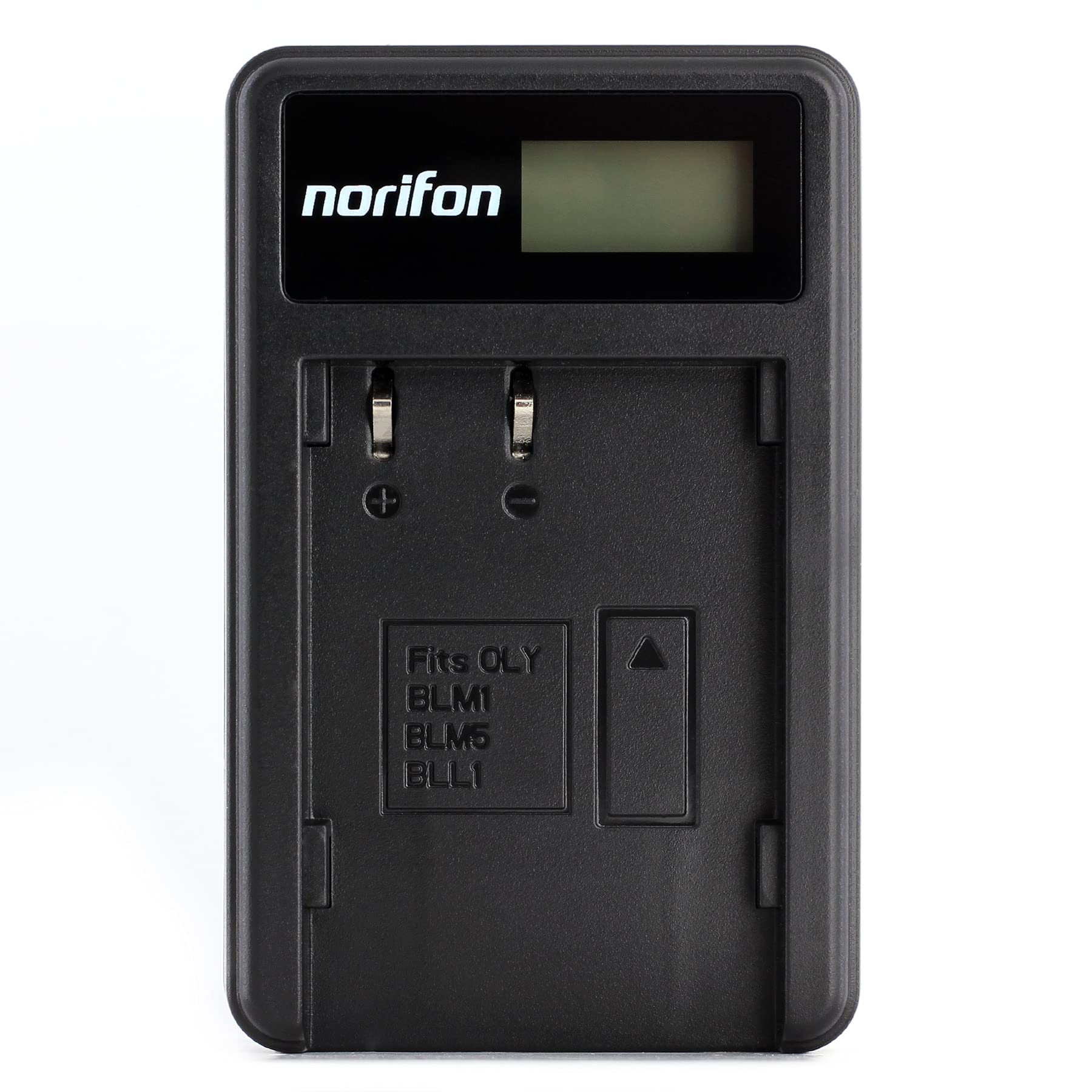Norifon BLM-1 LCD USB Charger for Olympus C-5060 Wide Zoom, C-7070 Wide Zoom, C-8080 Wide Zoom, E-1, E-3, E-30, E-5, E-520, EVOLT E-300, EVOLT E-330, EVOLT E-500, EVOLT E-510 Camera and More