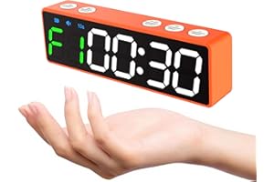 BXF SPORTS Mini Portable Gym Timer Clock, Large LED Digital Display Screen, Powerful Magnet, Powerful Battery, Count up/Down, Stopwatch, Exercise Interval Timer, Eight Fitness Modes, Suitable for Home and Gym
