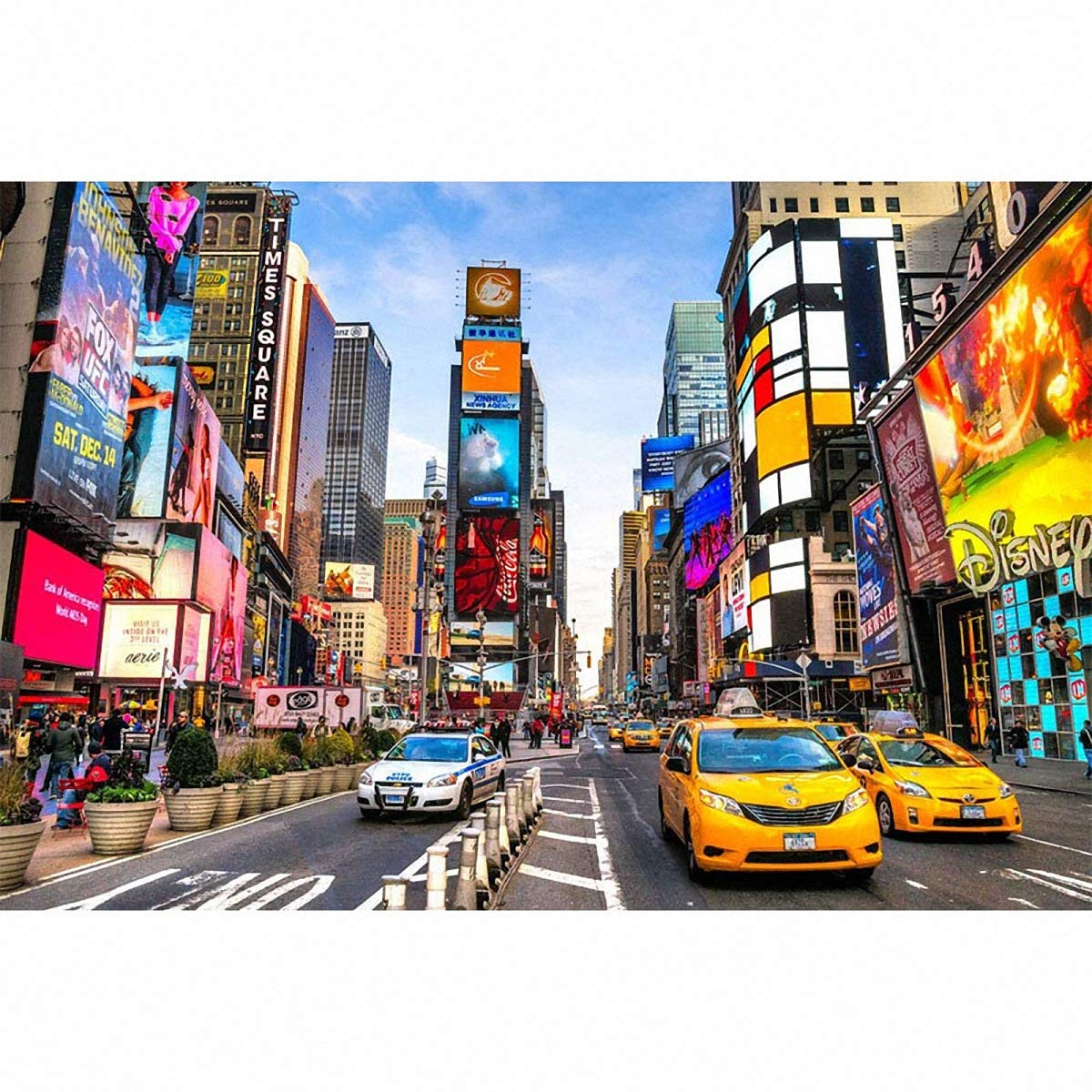 1000 Piece Puzzle- Time Square - Adults Teens Kids Jigsaw Large Puzzle Toys Gift Educational Intellectual Decompressing Fun Family Game