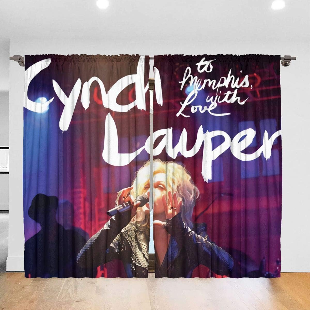 KAKFNHOP Curtain Cyndi Lauper Curtain 52 x 84 in, Thermal Insulation Curtains, Noise Reduction and Blackout Curtains