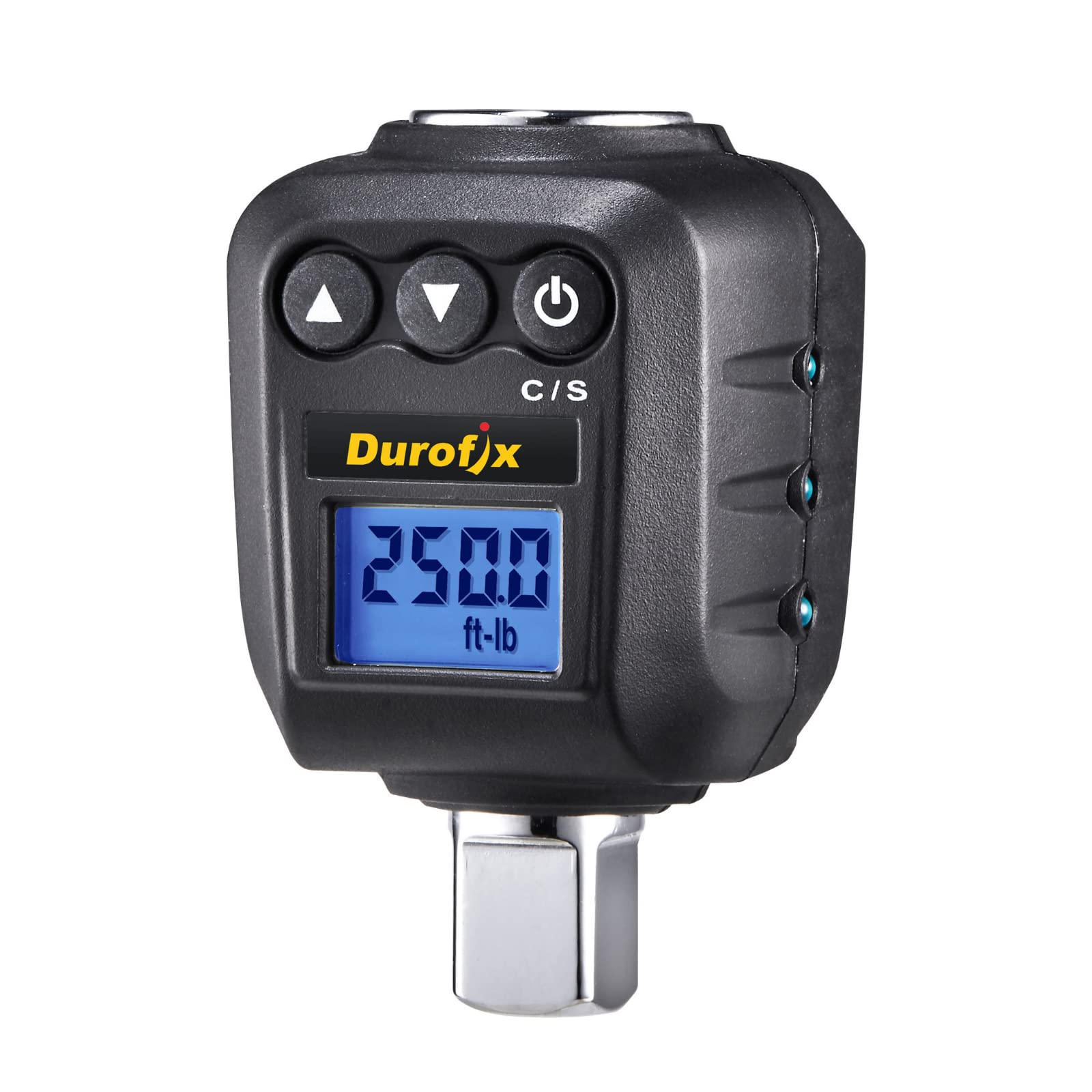Durofix RM602-4A 1/2” Digital Torque Adapter (34-340 Nm, 25-250 ft-lbs) with Buzzer, LED Flash Notification, Protective Case & ISO 6789 Standards with Certificate of Calibration.