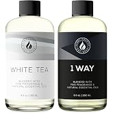 Aroma Country White Tea &amp; 1 Way Diffuser Oil Refill Bundle (2 x 8.5 Fl Oz) | Hotel-Inspired &bull; Long-Lasting Home Fragrance &bull; for Aromatherapy, Reed Diffusers, Diffuser Machines &amp; Room Sprays