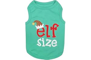 Parisian Pet Funny Christmas Holiday Dog Cat Pet Shirts Tee Tanks - Naughty or Nice, Santa Outfit, Elf Size, Santa's Helper, Sorry Santa I Ate Your Cookies (Elf Size, S)