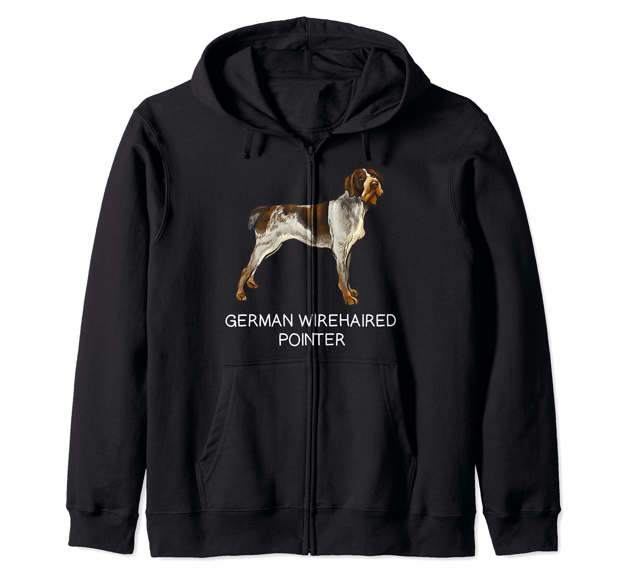 German Wirehaired Pointer Crazy Dog Lover Zip Hoodie