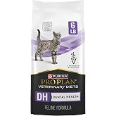 Purina Pro Plan Veterinary Diets DH Dental Dry Cat Food, 6 lb Bag | Great-tasting, crunchy cat food kibble proven to significantly reduce buildup of tartar