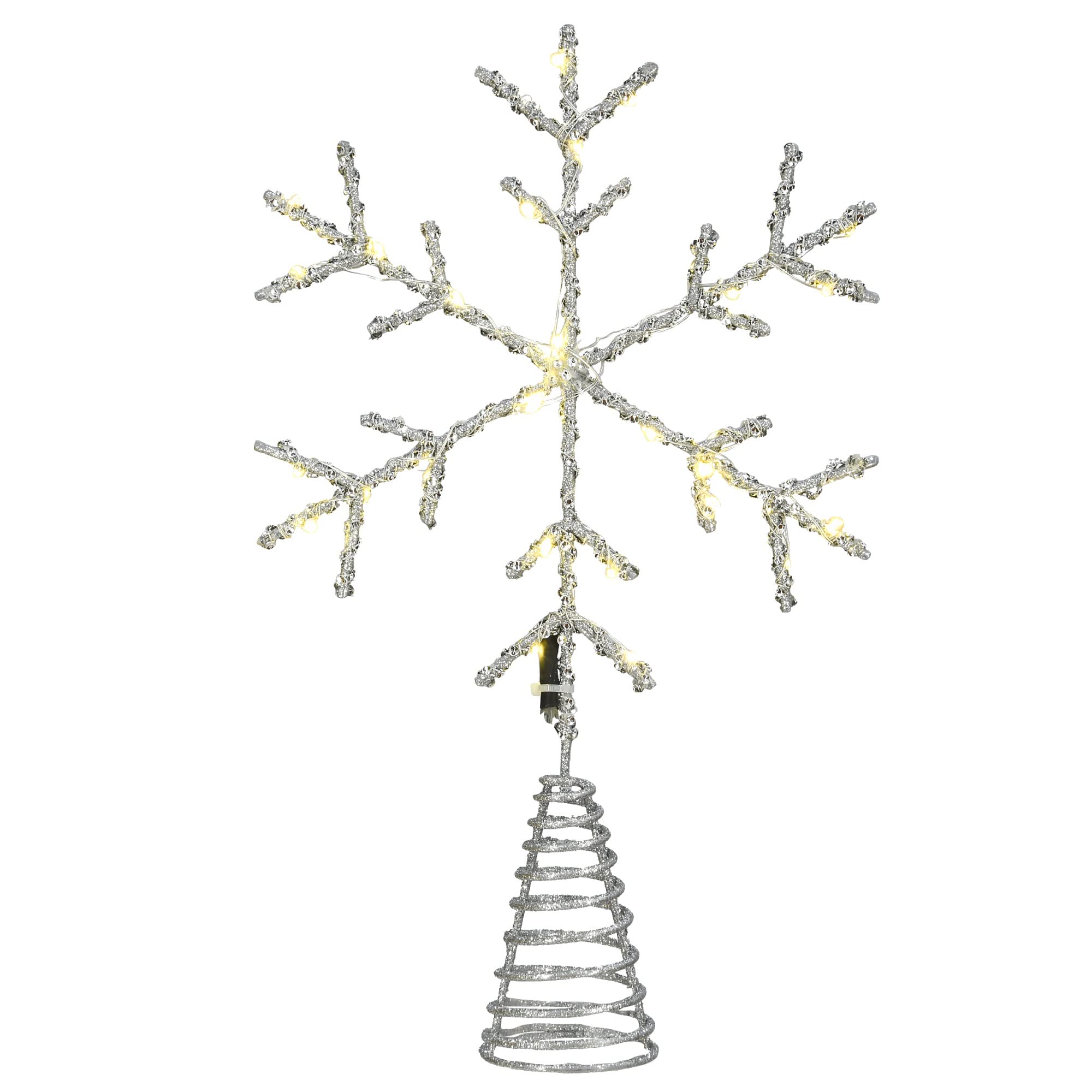 Photo 1 of 14.5" Snowflake Tree Topper with 30 Dual Color(R) LED Lights