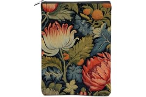 DHKG Vintage Flower Book Sleeve Book Accessories Book Cover Book Protector Christmas Birthday Boss Day Book Lovers Gifts Bookish Book Club Gifts for Readers Women Librarian Coworker Mom Manager