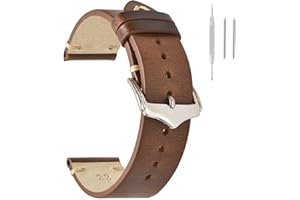 EACHE Leather Watch Bands For Men Vintage Watch Straps For Women Crazy Horse/Oil Wax/Suede/Vegetable-Tanned Leather Replacement Watchband 18mm 19mm 20mm 22mm