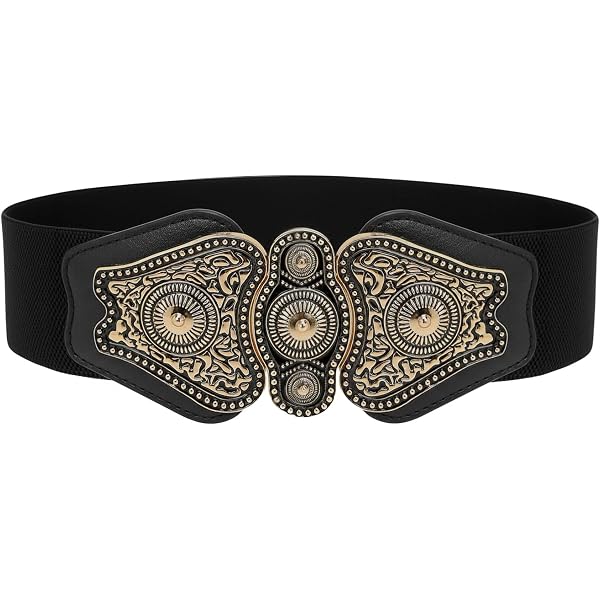 BlackButterfly Wide Elastic Stretch Retro Metal Interlock  display picture 1