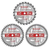 3 Pack 7 1/4 Circular Saw Blade 24T&40T&60T