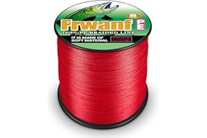 FRWANF 8 Strand Braided Fishing Line - Colorfast - Zero Stretch - High Strength - Abrasion Resistant Braided Line - Thousands of Choices in 9 Colors - Professional Performance in Salt or Fresh Water