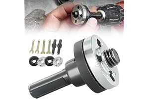 KAMATION Electric Drill Angle Grinder Connecting Rod Set, Multifunctional Adjustable Rotary Driver Cutter Shaft Accessories Drill Angle Grinder Adapter for Cutting Disc, Polish Disc and Polish Sponge (2 Set)