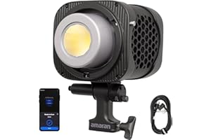 Amaran Halo 200x 200W Bi-Color LED Video Light,2700-6500K,10,530 Lux@ 1m,Bowens Mount Light with NFC & APP Control,28dBA Fan 