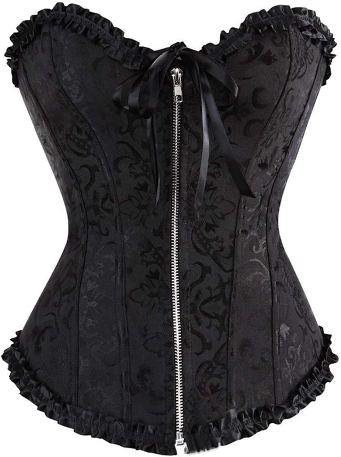 Sexy Women Lace Up Corset Bustier Top Corset Boned Waist