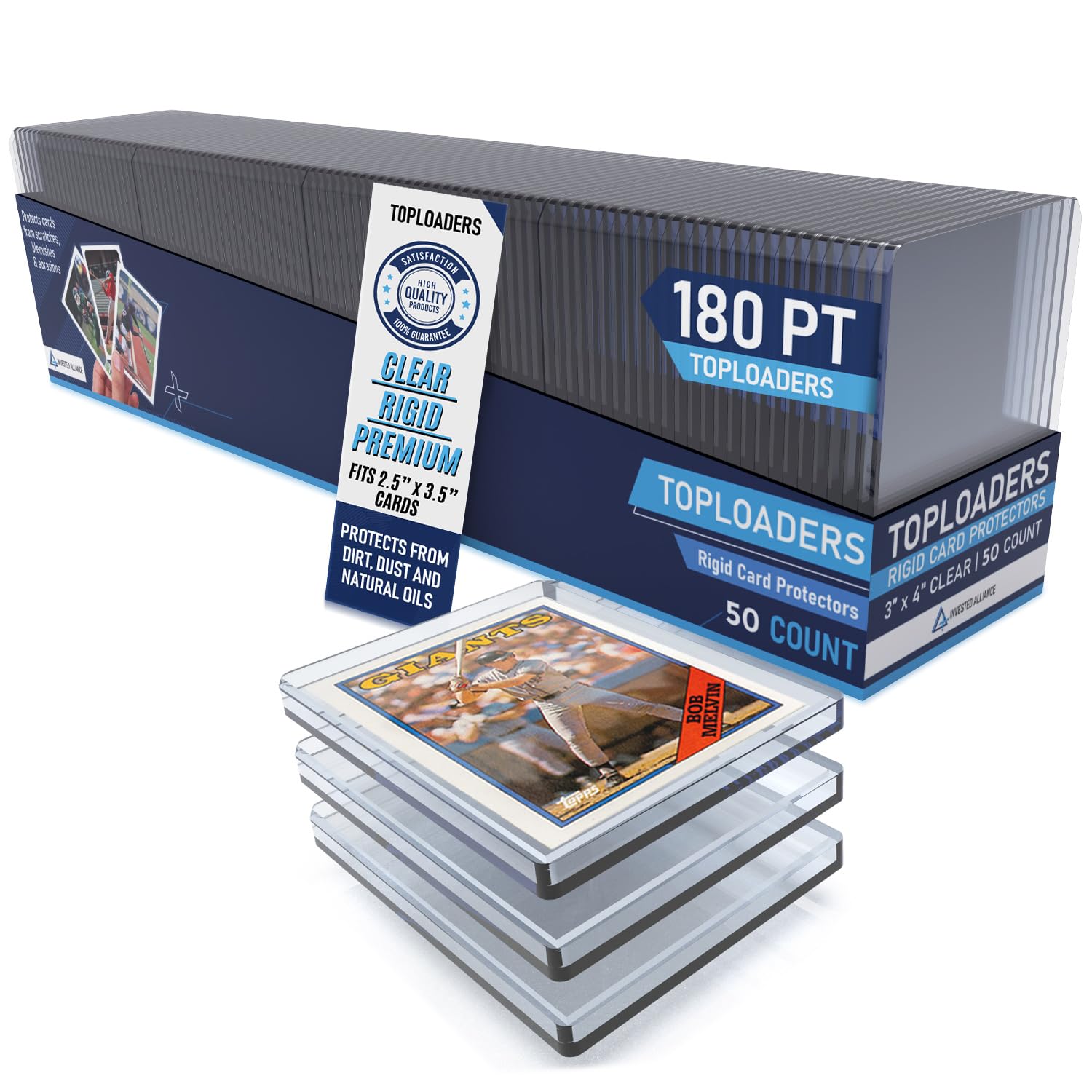 Photo 1 of Premium Seamless 20PT - 360PT Thick Top Loaders for Cards | Top Loader Card Holder, Baseball Card Sleeves Hard Plastic, Hard Trading Cards Sleeves, TCG Sports Sleeve Hards, Toploader Clear Plastic.