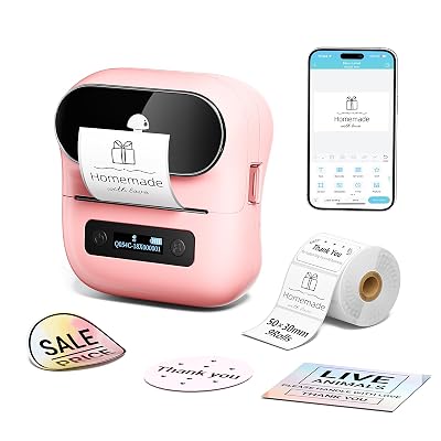 Phomemo M220 Bluetooth Label Maker - Portable Thermal Printer for Small Business Office Home - 700+ Templates 6000+ Icons - Compatible Phone, PC
