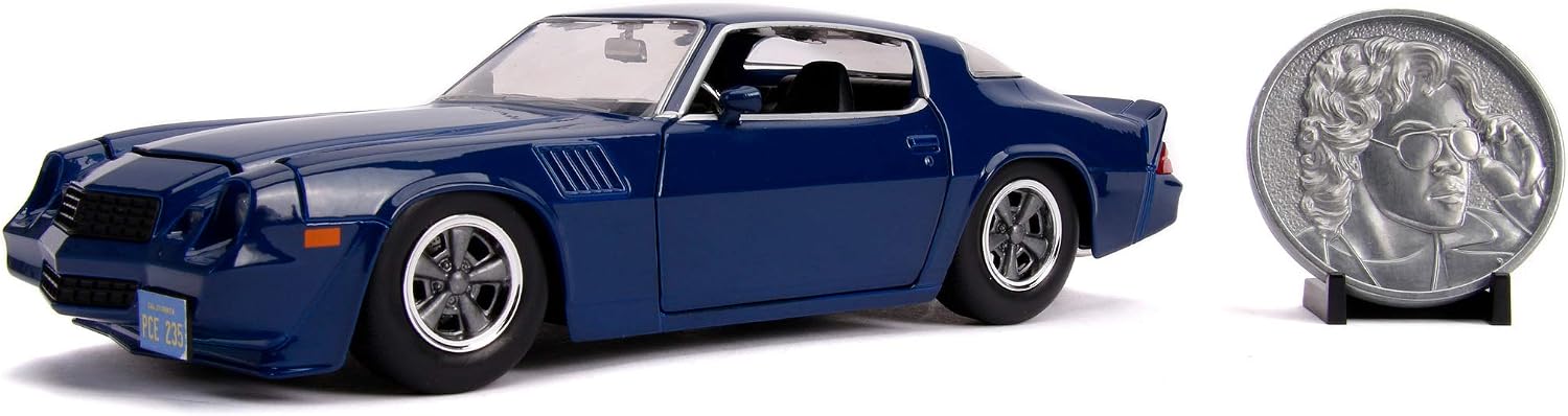 Jada Stranger Things - 1979 Chevy Camaro Z28-1:24, Blue, ca 20.32 cm x 8.89 cm x 6.35 cm