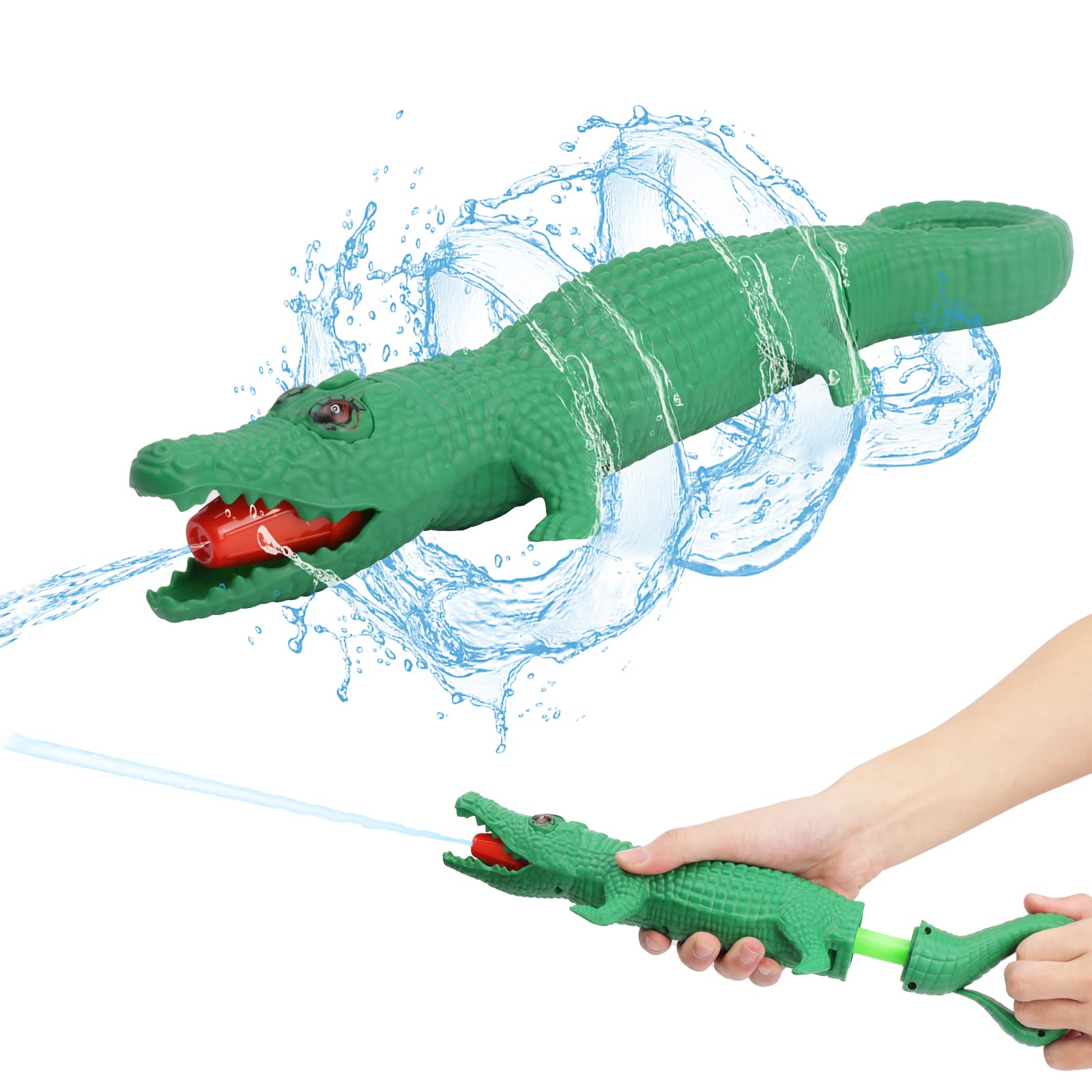 Pwsap Water Gun for Kids, Alligator Water Pistol Squirt Gun Water Blaster Water Soaker Blaster Small Pistol Outdoor Beach Garden Pool Bath Party Water Fighting Children Girls Boys Toys, Green — image 1