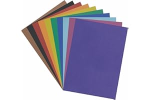 Pacon PAC5487 4-Ply Railroad Board, 10 Assorted Colors, 22" x 28", 100 Sheets
