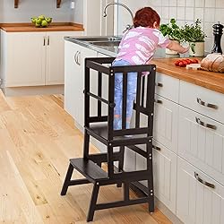 COSYLAND Kids Kitchen Step Stool, Toddler Standing