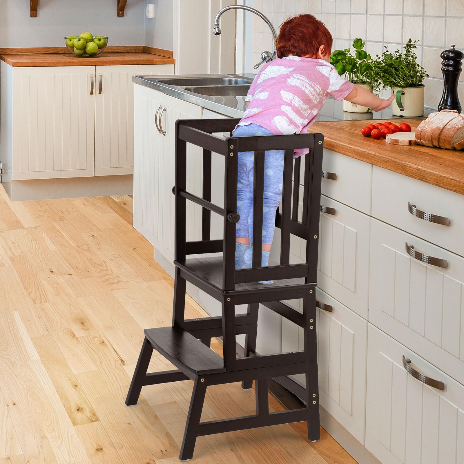 COSYLAND Kids Kitchen Step Stool, Toddler Standing