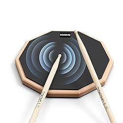 Drum Practice Pad, 12-Inch Silent Drum Pad Set with