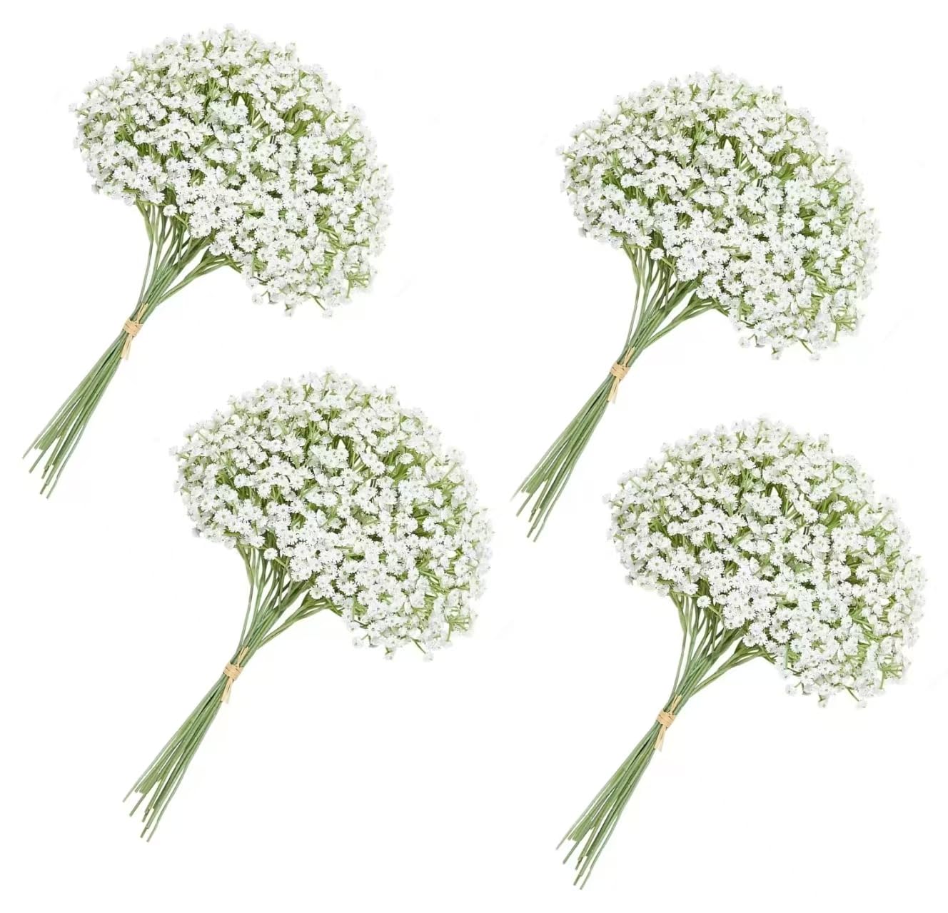 Photo 1 of 120PC Baby Breath Artificial Flowers - Babies Breath Flowers Artificial Bulk Faux Flowers Bouquet White Flores Real Touch Fake Flowers Arrangements Wedding Centerpieces Tables Decorations