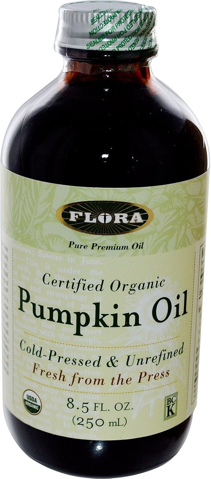 Flora pumpkin Oil certified Organic 8.5-ounce glass (061998679203)