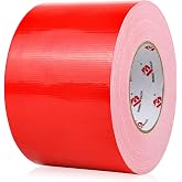 BOMEI PACK 4" Red Duct Tape Wide Roll,4 Inch x 60 Yards,Industrial Grade Duct Tape,Heavy Duty,Waterproof and UV Resistant,Residue Free for Repairing,Home and Craft