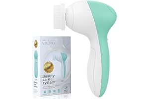 VISOFO Face Scrubber | Facial Cleansing Brush Exfoliator Skin Care Beauty Products Powered Electric Wash Exfoliating Skincare Women Spin Cleanser Tools Cleaning Scrub Washer Self Care (Simple Opal)