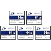 Dogfish Compact Flash Memory Card 64MB 5PACK Industrial CF Type I Card | FAT16 CF Cards for Industrial Equipment and Vintage Digital Cameras