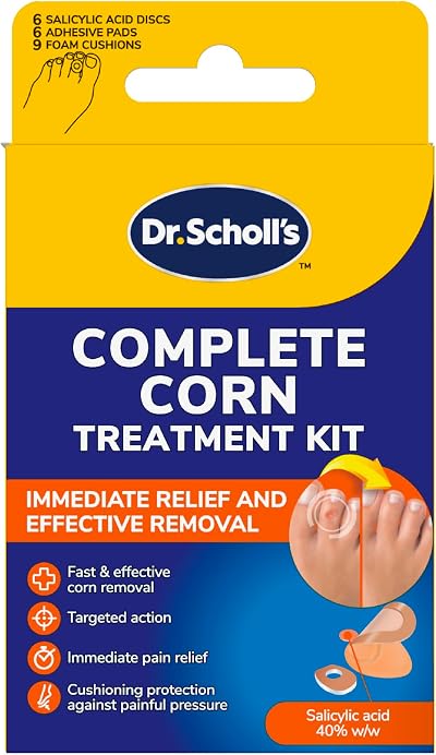Scholl Complete Corn Treatment Kit Medicated Pads Discs Cushions 1 Pack