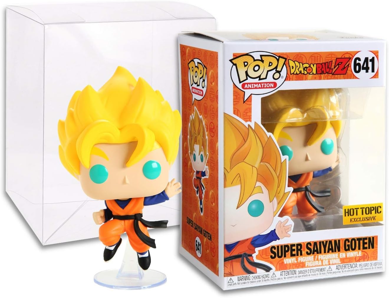 Funko Pop! Animation: Dragon Ball Z - Super Saiyan Goten (Special Edition) #641, Orange and Blue - Image 4